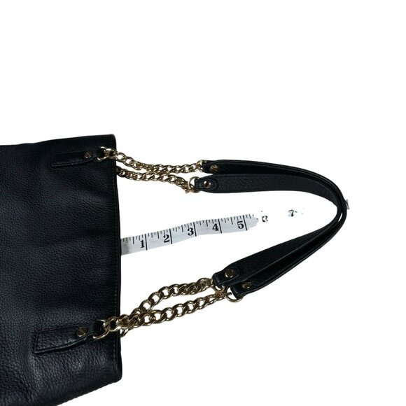 MICHAEL‎ KORS Chain Bag Black Pebbled Leather Shoulder Bag - Picture 8 of 11